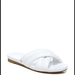 Veronica Beard size 8 Elise slides white
